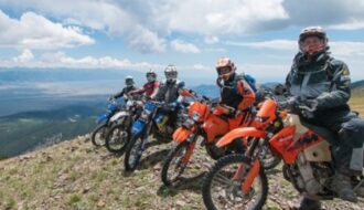 High altitude motorcycle riders