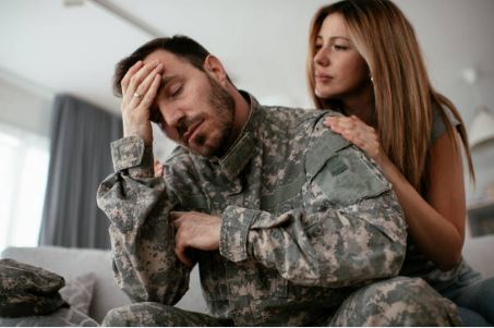 women confronting man with PSTD PSTD Treatments with Neuro-Emotional Therapy