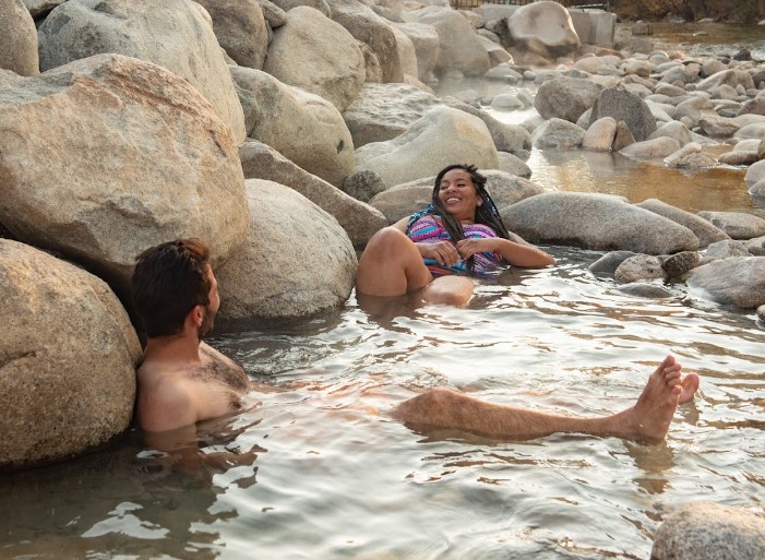 wellness retreats. women in hot springs