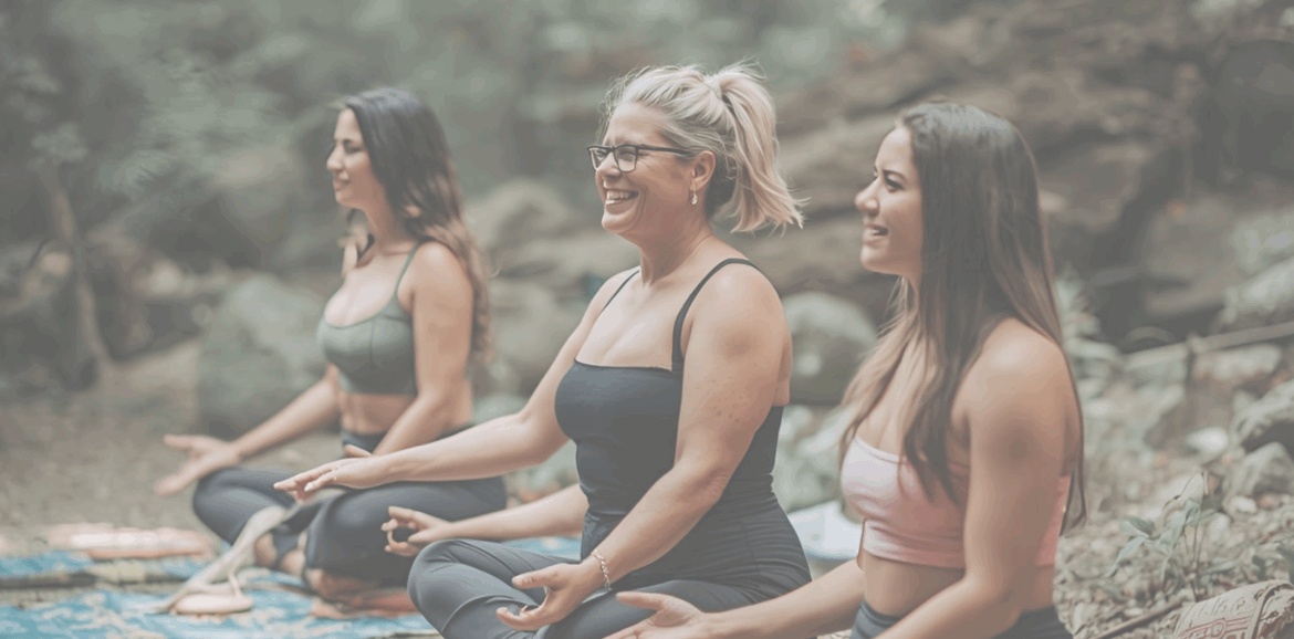 group of 3 women in mediation session